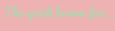 Image with Font Color B3D4AF and Background Color EEB2B2
